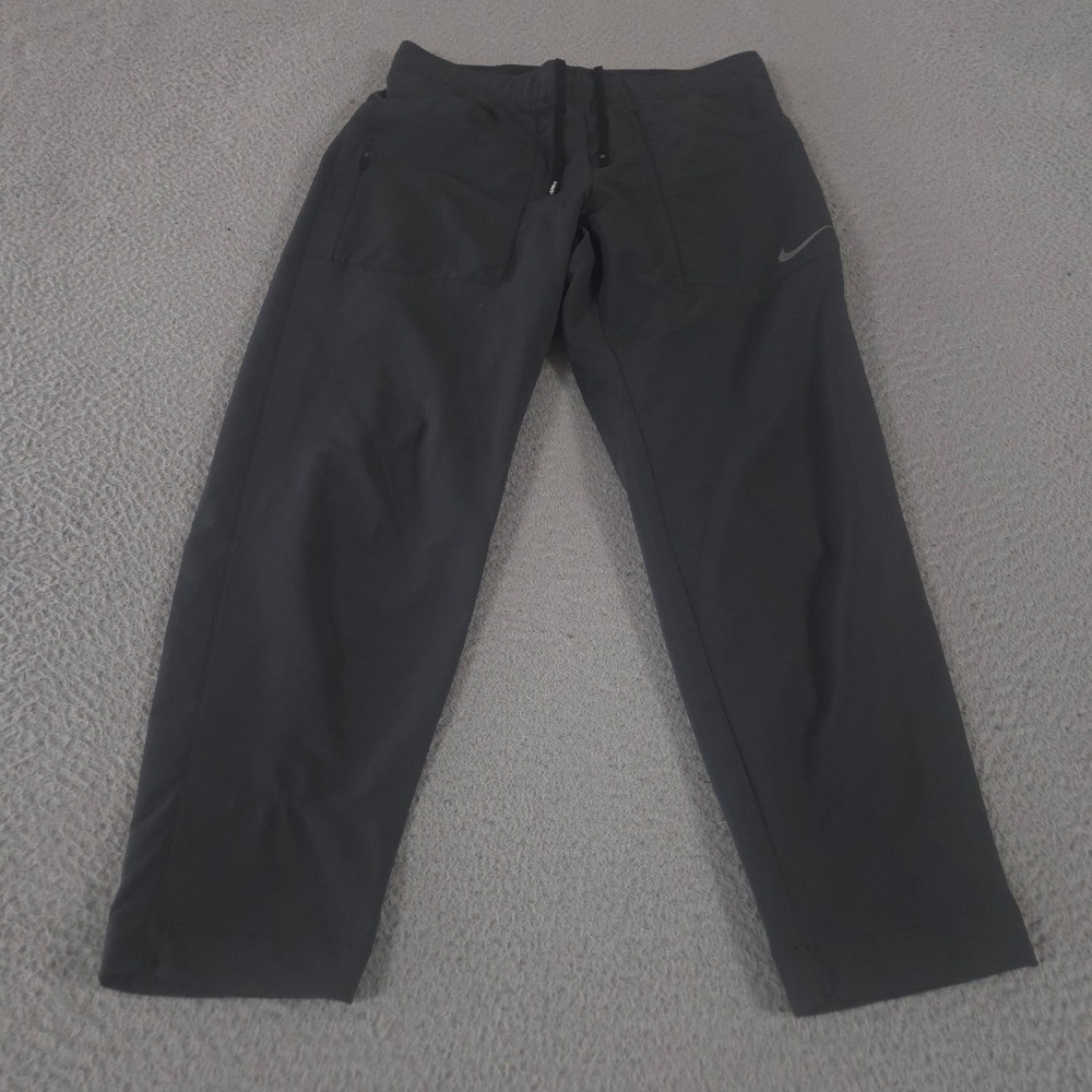 Nike Pants Womens S Charcoal Running Division Straight Stretch Pockets Workout